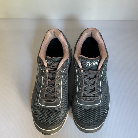 Gdefy Women’s Athletic Walking Shoes Gray Orange Mesh Comfort Sneakers Size ~9 - Picture 5 of 8